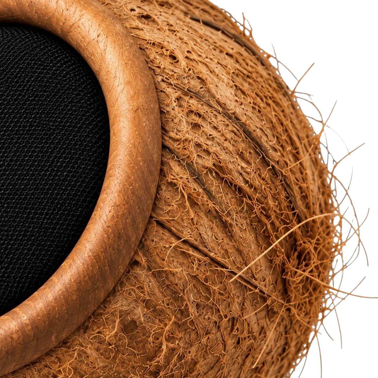 Close detail of the natural shell fibres